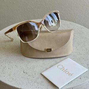 Chloé Tan Cat-Eye Sunglasses Accessories